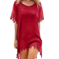 Women Beach Cover Up Lace Hollow Crochet Swimsuit Beach Dress