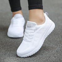 Women Casual Shoes Fashion Breathable Walking Mesh Flat Shoes Sneakers