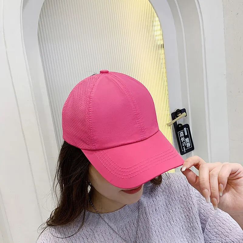 Summer Solid Baseball Cap Womens Sports