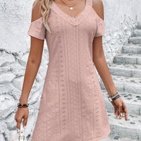 Summer New High Waist Hollow-Out Dress