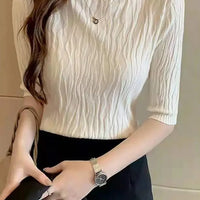 Spring  Korean Fashion Solid Sweater