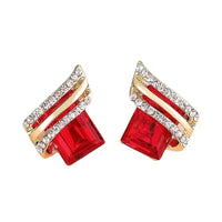 Fashion Gold-plated Zircon Earrings Crystal Earrings