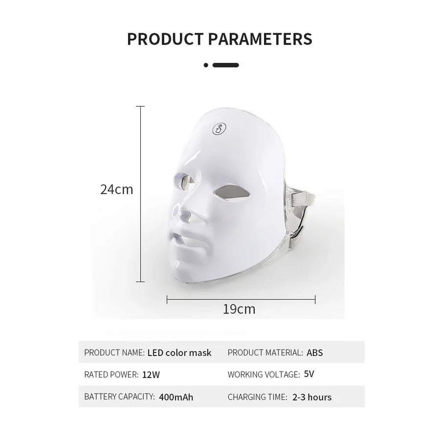 7 Colours LED Light Mask Rechargeable Skin Care