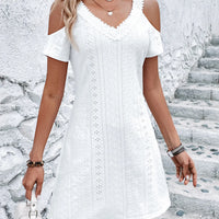 Summer New High Waist Hollow-Out Dress