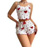 Women's Pajamas Set Sleepwear 2 PCS Short Tank Tops