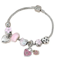 Summer Love Heart Pendant Charm Bracelet