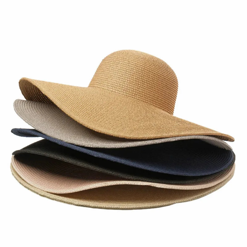 Summer Simple Floppy Sun Hat Women Wide Brim Beach Hat Girls