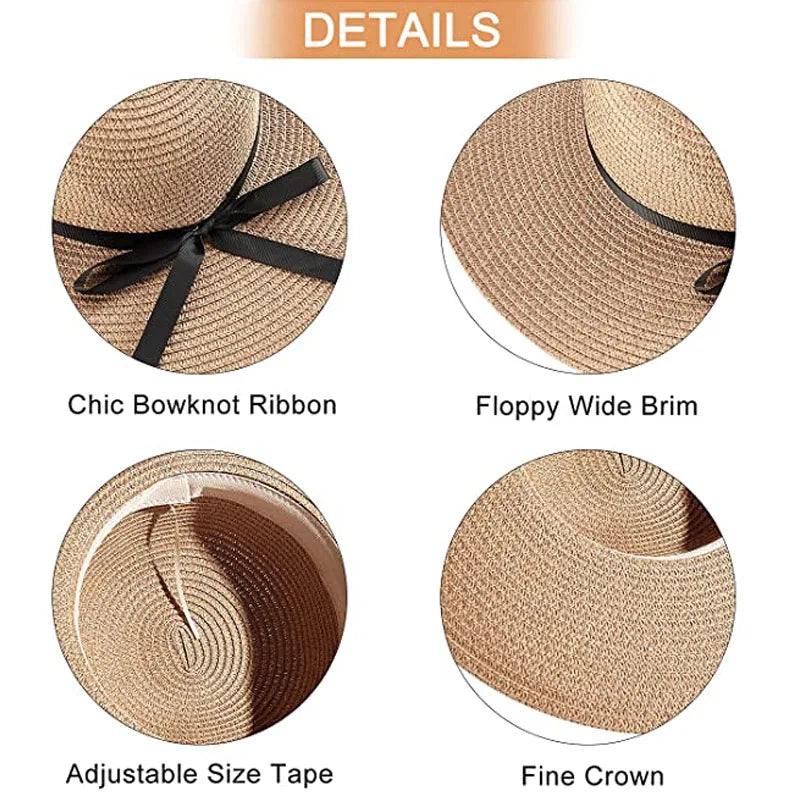 Summer Simple Floppy Sun Hat Women Wide Brim Beach Hat Girls