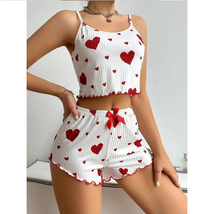 Women's Pajamas Set Sleepwear 2 PCS Short Tank Tops