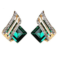 Fashion Gold-plated Zircon Earrings Crystal Earrings