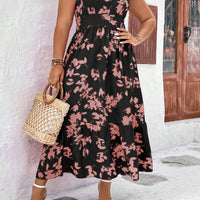 LUNE plus Floral Print Ruffle Hem Dress