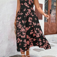 LUNE plus Floral Print Ruffle Hem Dress